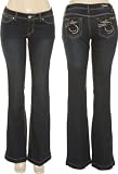 REWASH 5-Pocket Fit N' Flare Jeans W Yarn Stitch Flap Pocket [J7509AZY]