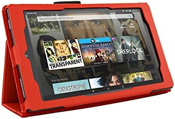 Hix Fire HD 8 Case 2015 - Folio Case with Stand for the NEW Fire, 8" Display (5th Generation, 2015 Release) (Orange)