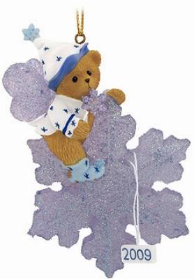 Bear Angel Snowflake Ornament - Dated 2009