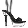 *Blossom-620, 5 1/2" Satin Lace Wrap Around PF Sandal
