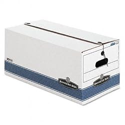 Bankers Box 0070403 Stor/File Storage File, String/Button Tie, 12 x10x24, Letter, White, 4/ct