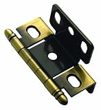 Amerock PK3175TB-AE Hinge Full Inset Full Wrap Ball Tip Antique Brass, 3/4-Inch Door Thickness