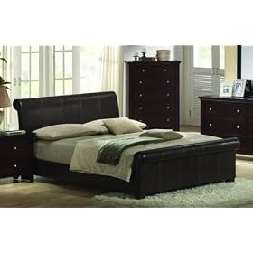 California King Size Bed - Contemporary Espresso Color from Headboards