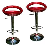 ACF - Lot de 2 tabourets de bar Pilat Lie de Vin - Bordeaux