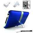 Xtreme Advance Innovative Build In Chrome Metal Kickstand Dock Case for iPod Touch 3rd Generation 8GB 32GB and 64GB + Includes a 2 in 1 USB Travel Charger Set Home, Car USB Charger + Includes a 4 Inch eBigvalue (TM) Determination Hand Strap and a Mirror Screen Protector For your iPod