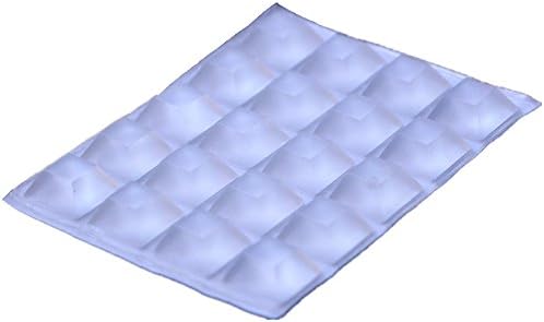 Self Adhesive Square Clear Castle Rubber Feet Bumpers 0.51"(13mm)dx0.25"(6.4mm)h (20 Pkg)