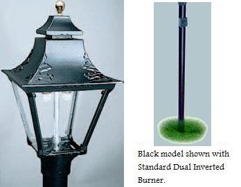 Black In-Ground Lamp Installation Kit GGG-NO - Natural Gas