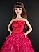 A Hot Pink Knee Length Dress Covered in Roses It so Cute Also Avail in Silver, Red, and Purple Made to Fit the Barbie Doll
