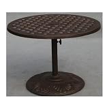 Darlee 30 Inch Pedestal Cast Aluminum Tea Table (Series 30)