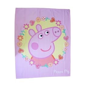 Character World Peppa Pig Polka Dot Fleece Blanket