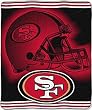 San Francisco 49ers 50"x60" Tonal Helmet Style Royal Plush Raschel Throw Blanket