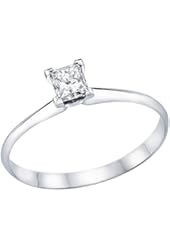 1/2 -1/5 ct IGI Certified Diamond Engagement Ring in 14K White Gold (1/3 - 1/5 ct, L-M Color, I1-I2 Clarity)
