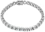Sterling Silver 6mm Round Cubic Zirconia Tennis Bracelet, 7.25"