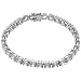 Sterling Silver 6mm Round Cubic Zirconia Tennis Bracelet, 7.25"