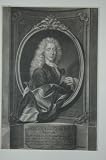 Produkt-Bild: Portr&auml;t. Halbfigur von halbrechts aus gesehen, in ovalem Zierrahmen, unten mit Schriftsockel. Kupferstich in Schabkunstmanier (Mezzotinto) von von Bernhard Vogel nach Stampart.