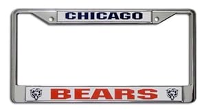 NFL Chicago Bears Chrome Licensed Plate Frame
