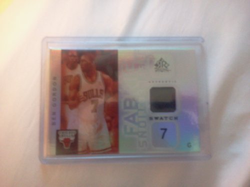 2005 06 UD Reflections Ben Gordon Fabric Reflections Authentic Swatch #FR-BG