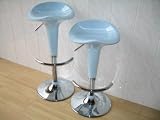 A pair of Bombo style bar stools - Peak backed - Blue