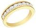 Diamond Wedding Anniversary Ring 3/4 Carat (ctw) in 14K Yellow Gold