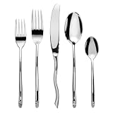 Gourmet Settings Seashell 20-Piece Stainless Steel Flatware Set, Service for 4