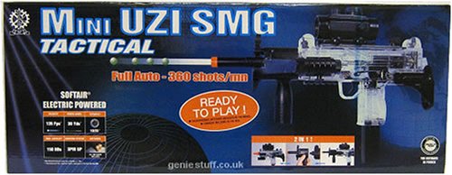 Childrens Toyshop  Sporting Goods : Mini UZI SMG Tactical Clear Airsoft BB Gun