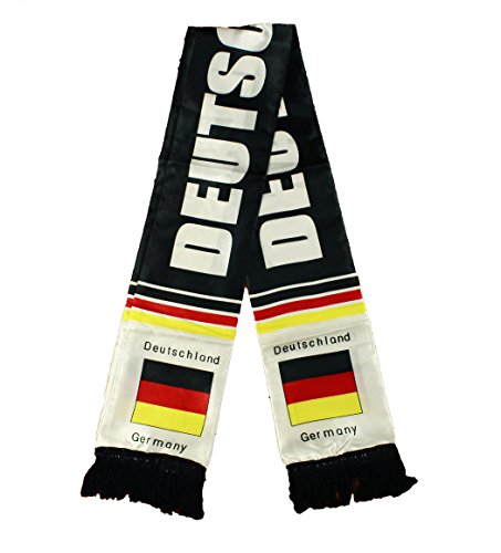 HAAC DEUTSCHLANDSCHAL SCHWARZ/ROT/GOLD DEUTSCHLAND FUßBALL EM 2016 GR. 145 cm x 16 cm
