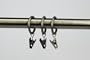 A&F Rod D�cor - 10 CURTAIN RINGS W/CLIPS -1 inch , antique brass