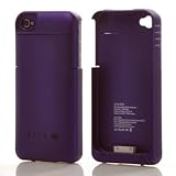 (Cheapest plan) Best buy on DC (Purple) Super Quality External 1900mah Battery Pack Power Station for Apple Iphone 4/4S with Protective Back Cover Go Portable Case Charger for At&t and Verizon