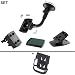 Alternatives Befestigungsset 5in1 für Blackberry Bold 9000 / KFZ Halterung, Lüfteradapter Vent Mount, Adapter mit 360° Gelenksockel, Adapterplatte, Frontscheibenhalterung, Lüfterhalterung, Halter, Mount Kit