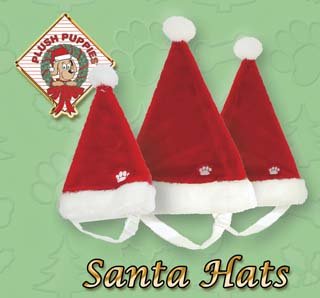 Dog Pet Santa Hat Plush Puppies Size Medium Kyjen