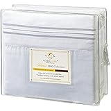 Clara Clark 1800 Premier Series 4pc Bed Sheet Set - King, White,