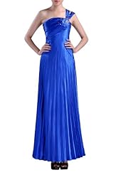 Satin/Silk Full Length One Shoulder Evening Dress 