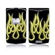 Yellow Neon Flames Design Protective Skin Decal Sticker for Motorola RAZR V3xx Cell Phones