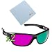 GTMax 2x 3D Anaglyph style Magenta/Green Glasses For watching 3D Movies (Harry Potter: The Complete 8-Film Collection / Cars 2 - 5-Disc BD Combo Pack) and Playing Games on TV/Monitor Flat Screens.(Package include a Microfiber Cleaning cloth )