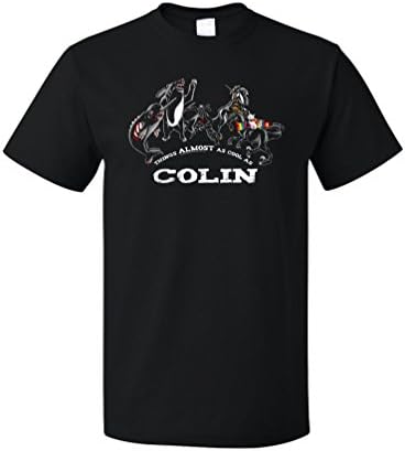 "Things Almost as Cool as Colin" Adult Unisex T-shirt | Absurd Humor Tee-Unisex,L