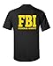 Jacted Up Tees FBI Federal Bureau of Investigation Front & Back Men's T-Shirt SHIPS FROM OHIO USA