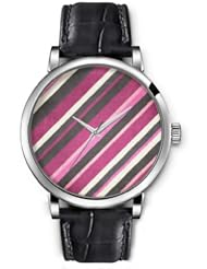 SPRAWL Aanalog Fashion Series Silver Ladies Watches of Genuine Black Leather Strap,Unique Wrist Watch for Women Girls Designed with Roses and coffee bars