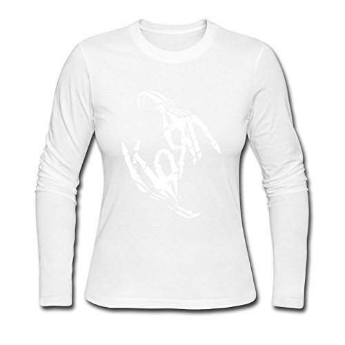 YHYT Korn Band American Nu Metal Band Women Long Sleeve T-Shirt White XL