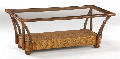 Casual Coffee Table In Glass Top