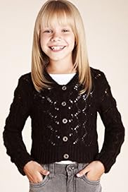 Girls Limited Pointelle Knitted Cardigan
