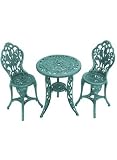 WATSONS Garden Three Piece Green Resin Bistro Set - Vert de Gris