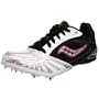 Saucony Women's Crescent Spike 2 Running Shoe,White/Black/Pink,6 M