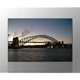 Wandbild xxl(Sydney60x90cm Deko Bild auf Leinwand. Ausf�hrung sch�ner Kunstdruck auf echter Leinwand und Keilrahmen. Bild Motiv(Sidney Skyline Br�cke Wasser Lichter blau Australien Stadt Panorama Himmel Wolken)Made in Germanyvon "Nix-Art Wandbilder"