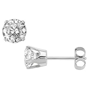Round Cut Diamond Stud Popular Quality in 14k White Gold (1.50 ctw, I-J color, I1 clarity) (Certified)