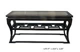 Black Lacquer Stone Top Console Side Table As2375