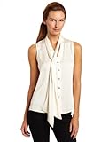 Chaus Women's Chiffon Top, Light Cream, 6