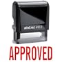 APPROVED Red Office Stock Self-Inking Rubber Stamp