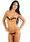 Two Color Lace Trim Bra and Panty Set