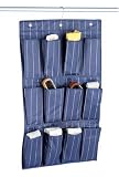 WENKO 4257010100 H�ngeorganizer Comfort - 12 F�cher, Kunststofffilm, 48 x 86 cm, blau gestreift