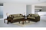 Seattle 7-pcs Living Room Set in Sage Color. (Package include Sofa, Loveseat, 3pcs Coffee End Table and 2 Contemporary Lamps MSRP99)
